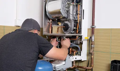 High-efficiency home heating boiler